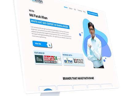 Landing Page for best seo expert in BD design minimal ui ui design ux web website