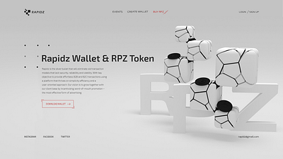 Ui Design for Cryptocurrency Site RPZ 3d graphic design illustration ui ux web design