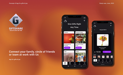 Case Study. Mobile App for Gifting app app for gifts concept design educational mobile prototype typography ui ux