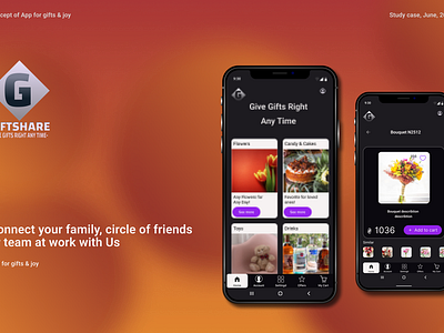 Case Study. Mobile App for Gifting app app for gifts concept design educational mobile prototype typography ui ux
