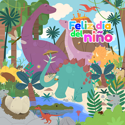 Greetings card dinosaurs flardesign graphic design greetings illustration art kids book postcard vector