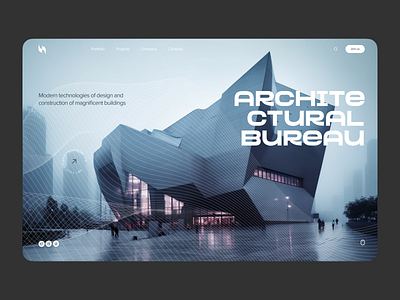 Ui concept architecture building design graphic design land landig page landing minimalism ui архитектура строительство