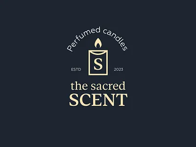 The sacred scent logo design brand branding candles cosmetic elegance logo logo design logojulio luxury monogram perfume scent