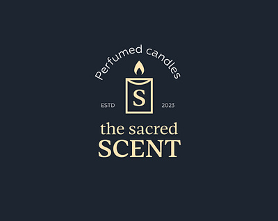 The sacred scent logo design brand branding candles cosmetic elegance logo logo design logojulio luxury monogram perfume scent