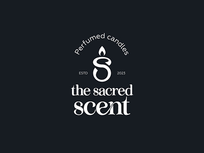 The sacred scent logo design Vol 2 branding calm candles cosmetic elegance logo logo design logodesign luxury perfumes scent