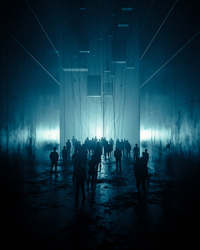 Glowing paradox 3d cinema cinematic city dark digital art