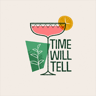 Time Will Tell bar clock cocktail detroit drink mcm midcentury pink retro time