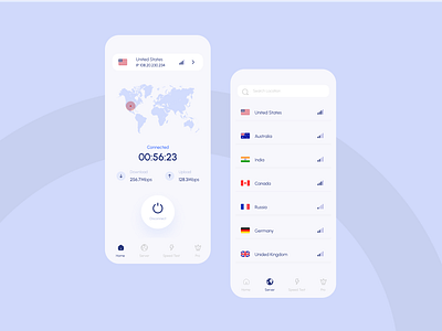 VPN App design ui vpn