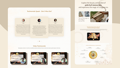 Indian Palm Leaf Library Landing Page Design design figma landing page typography ui ui design ux web web design website design
