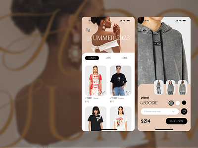 ClothesUp app design fashion typography ui uiux ux