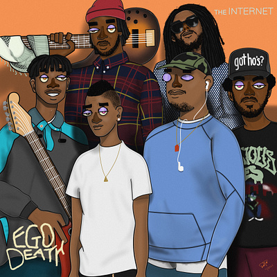 Ego Death, an album by The Internet 2d branding design digital art digital drawing drawing graphic design illustration