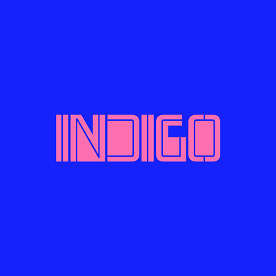 Indigo Type experimental letterforms logo logotype stencil typography wordmark