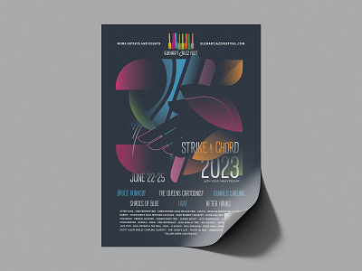 Jazz Fest 2023 abstract branding celebration fest festival graphic design illustration indiana jazz poster vector