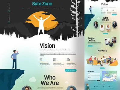 Safe Zone, a Mental Wellness landing page hero banner landing page mental wellness landing page ui website