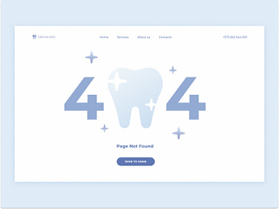 404 Error Page dentistry design error ui ux webdesign
