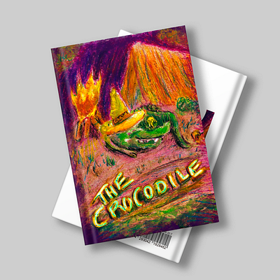 Book cover - The crocodile art book cover editorial illustration kid lit literature oil pastels photoshop publishing