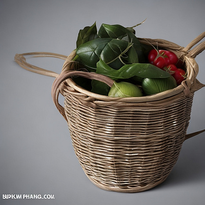 A cute Basket with Vegetable photography