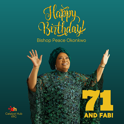 Bishop Peace's Birthday graphic design social media