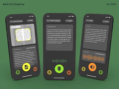 34/90 | Translation App app design graphic design translation ui ux