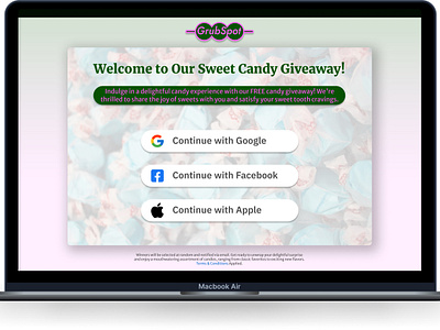 Figma Prototype: Candy store launch, giveaway sign up! 3d accessible design animation app branding design figma graphic design human computer interaction illustration inclusive design interaction design logo motion graphics ui user experience user interface ux vector