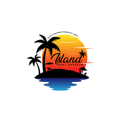 Island Cart Express colorful custom logo graphic design logo logo design vector