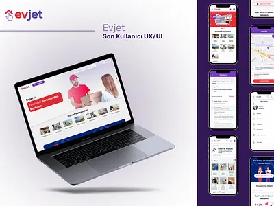 Evjet app design ui ux