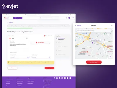 Evjet app design ui ux