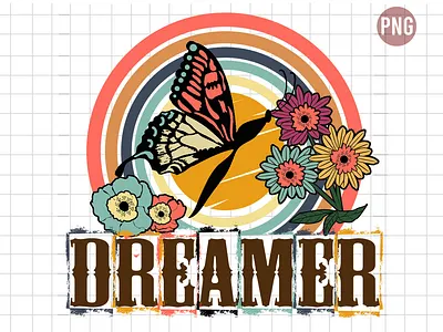 Dreamer butterfly classic dreamer hippie retro