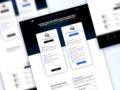 Subscription plans page concept design graphic design plans pricing ui web