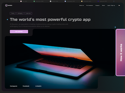 Crypto power app - landing web site - UI/UX | 💛💙 crypto crypto app crypto landing design design. figma landing landing page traiding ui ui ux ux web web site