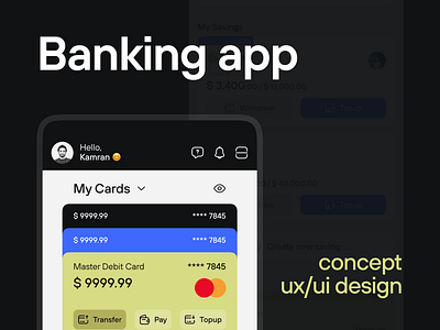Banking app | Concept design app design bank banking business information architecture interaction ios mobile ui user interface ux