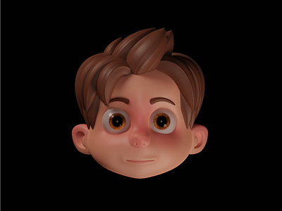 Character Head 3d 3d character 3d design 3d model 3d render artist artwork boy character design