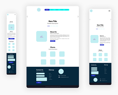 Low-Fidelity Website Interface Design design ui