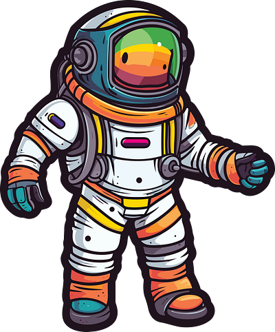 Astronauts astronaut space sticker vector