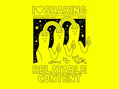 I Heart Sharing Relatable Content T-shirt browser computer funny illustration internet newsletter online shirt t shirt vector web weird www zombie