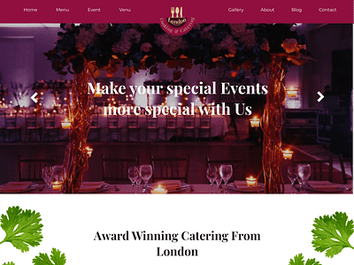 Cooking Website Landing Page catering website cooking website design figma landing page ui ui design website