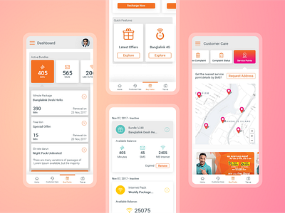 My BL (2019) analytics bangladesh data visualization design system mobile telecom ui ux