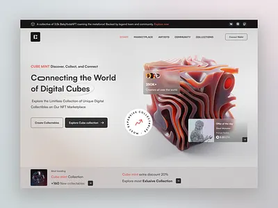 ClubMint NFT bitcoin blockchain collectables crypto cryptocurrency cube eterum metavesse nft nft app nft art nft design nft marketplace platform productdesign ui web