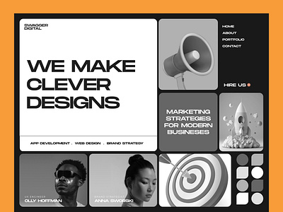 Digital Agency Landing design digital agency hero section ui web design