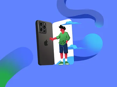 Bring You Everywhere assets conceptual design digital door editorial editorialillustration illustration iphone smartphone vibrant