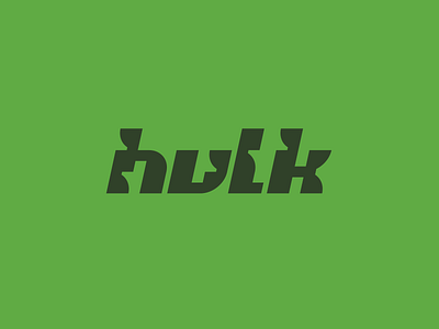 hulk character flat hulk logo muscles type typography vector