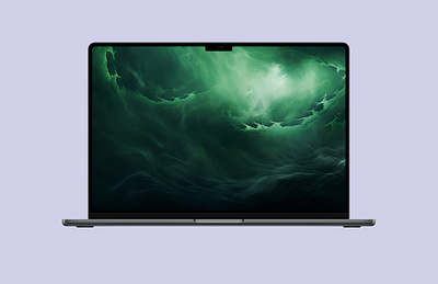 Green Waves Wallpaper for Desktop 12K design graphic design green mac macbook macbook pro wallpaper waves