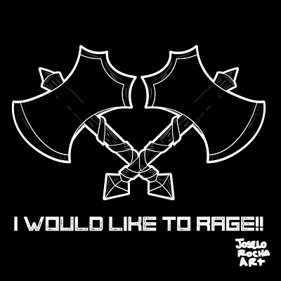 "I would like to rage" -the barbarian, always. fighter