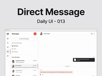 Submission for Daily UI challenge (013) Direct Message clarance daily ui design direct message dm dmui
