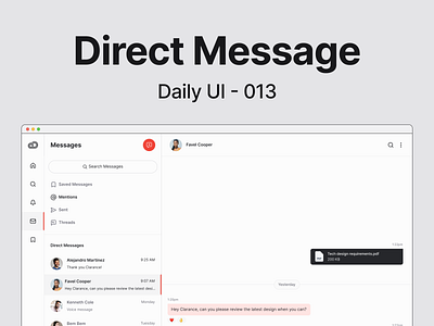 Submission for Daily UI challenge (013) Direct Message clarance daily ui design direct message dm dmui