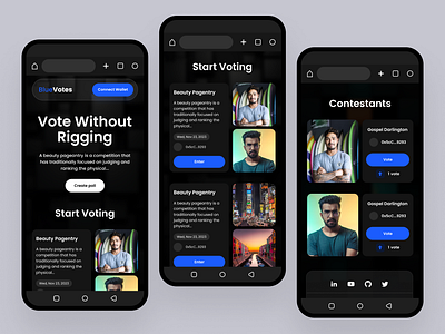 Voting/Election/Poll DApp clean creative dapp design election figma mobile mobile app mobile daap poll saas ui ux voting