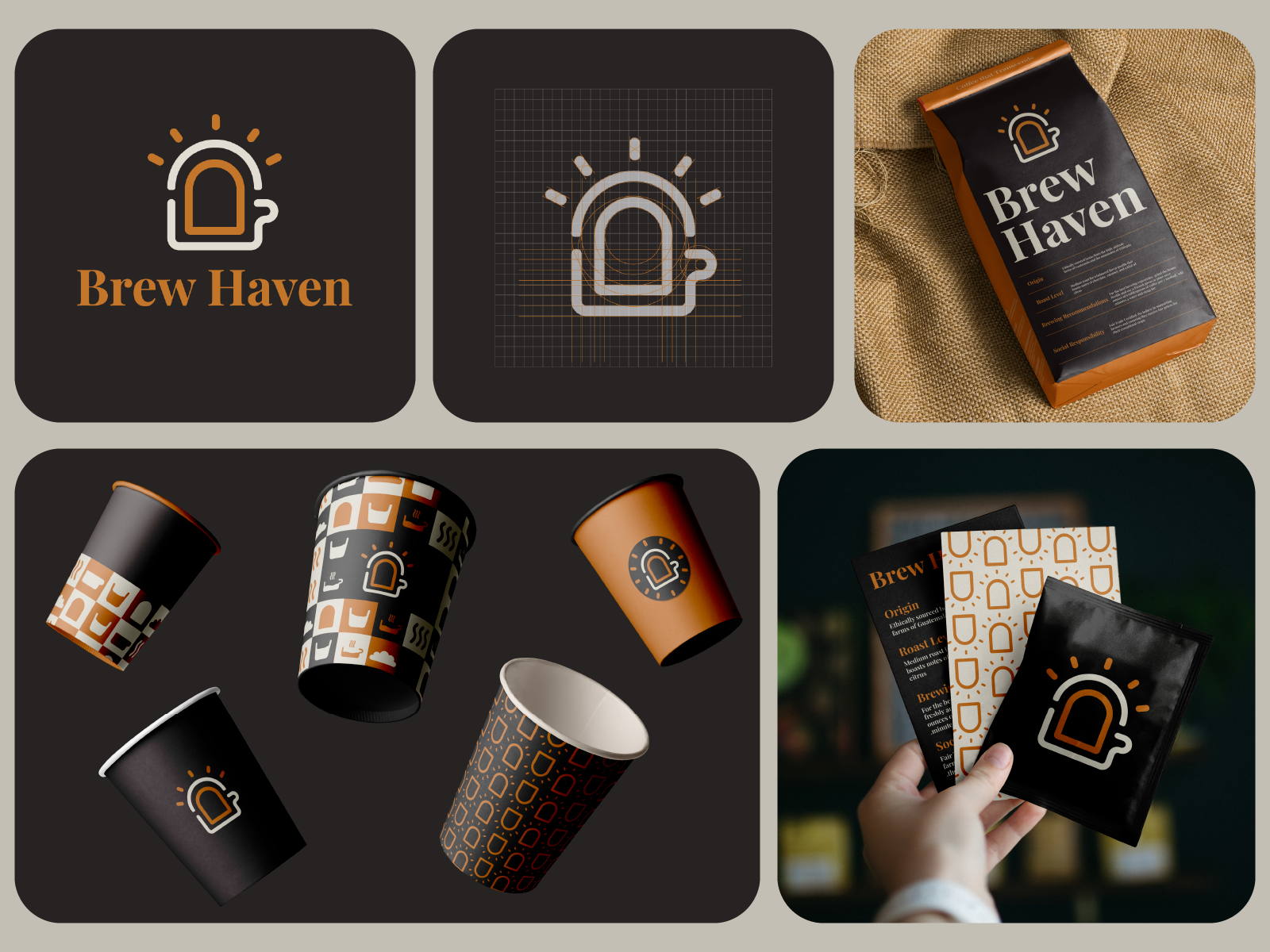 Brew Haven Coffee shop logo design by Mohamed Assaraje on Dribbble