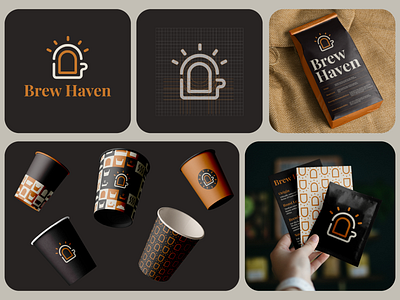 Brew Haven Coffee shop logo design brand identity branding coffee coffeeshop creative logo design graphic design icon logo logo brand logo design logo mark logo type minimal minimalistic logo popular logo restourant typography vector visual identity