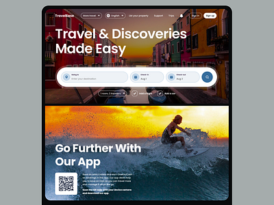Travel Agency Website for TravelEase agency booking design figma flight hospitality hotel tour tourism travel travel agency ui ux website