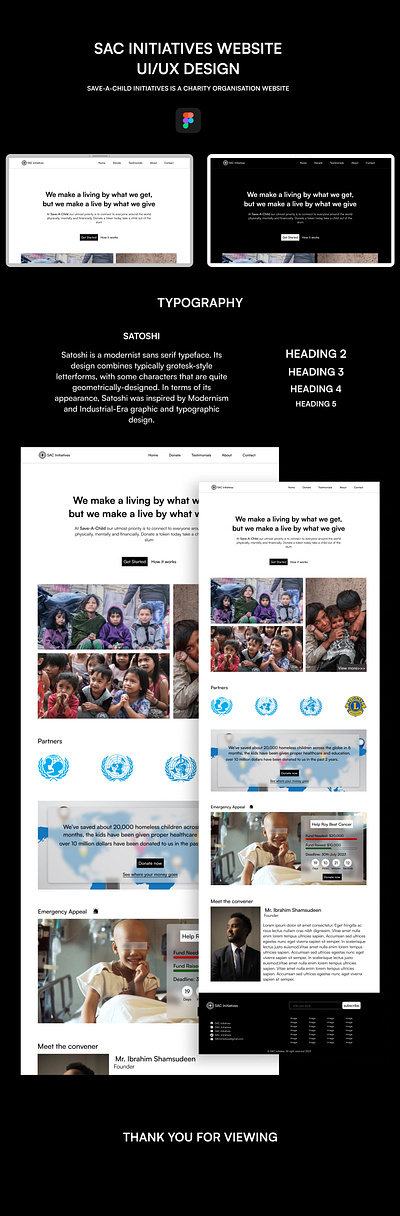 Charity Organization Website UI/UX Design design ui ux web design